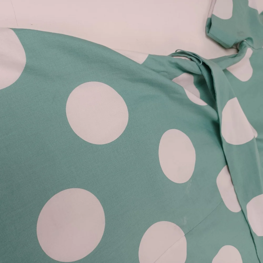 Kate Spade Grand Dot Midi Shirtdress Size XS Women Preppy Pockets Cotton Blend